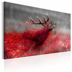 Kép - Bőgő szarvas (piros) 120x80