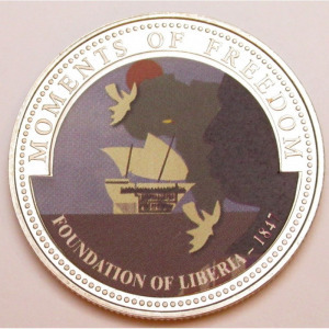 Libéria, 10 dollars 2001 PP - A szabadság pillanatai - Libéria megalapítása 1847 UNC