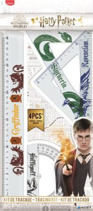 Vonalzókészlet, műanyag, 4 darabos, MAPED 'Harry Potter Teens'