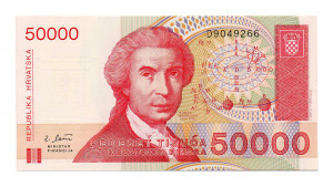 Horvátország 50000 Dinár Bankjegy 1993 P26a