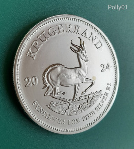 2024 Dél-Afrikai Krugerrand, 1 uncia színezüst érme