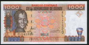 Guinea 1000 frank UNC 1998