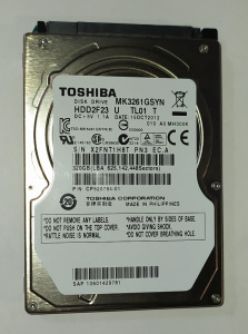 Toshiba 320GB laptop / notebook HDD merevlemez SATA 100/100 #1H8T