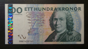 Svédország 100 Kronor 2008 VF+/EF  (BK37)