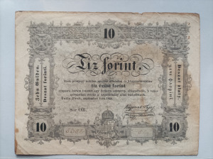 10 forint 1848 Kossuth bankó, barna nyomat