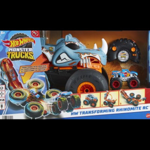 Mattel Hot Wheels Monster Trucks átalakítható távirányítós autó Rhinomite (HPK27) (HPK27)