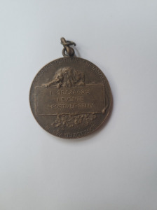 1928 Első Országos LEVENTE Sportverseny - Országos Testnevelési tanács Bronz Érem RITKA!!!