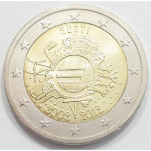 Észtország, 2 euro 2012 - 10 éves az euró aUNC+