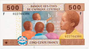 KÖZÉP AFRIKAI ÁLLAMOK EGYENLÍTŐI GUINEA 500 FRANK P-506 BANKJEGY 2002 UNC
