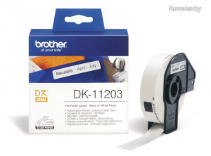 Brother DK-11203 elővágott öntapadós címke 300db/tekercs 17mm x 87mm White DK11203