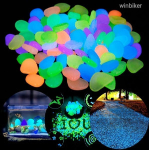 FOSZFORESZKÁLÓ világító dísz dekor kavics kő dekoráció díszkő akvárium fluoreszkáló = NMÁ 1FT