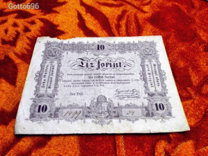 1848 -as Ropogós 10 forint -os Kossuth Szabadságharcos bankó !!!!! (L0847)