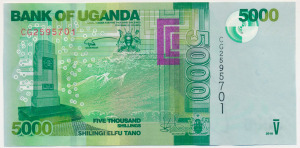 UGANDA 5000 SHILINGI SHILLINGS BANKJEGY 2019 UNC