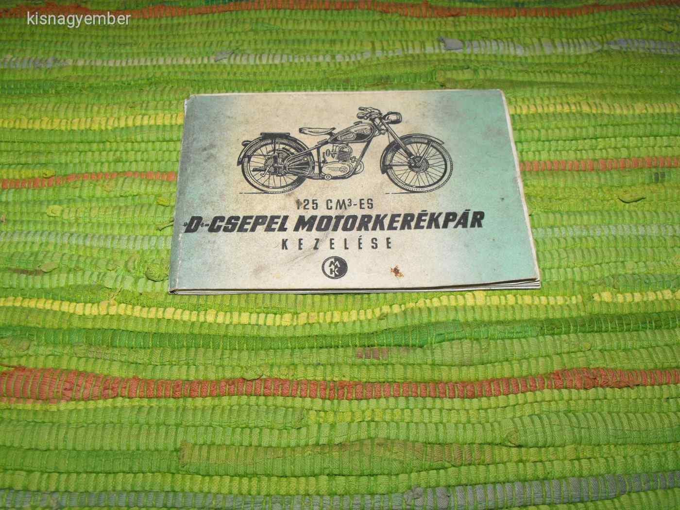 125 cm-es D-Csepel motorkerékpár kezelése 1956.