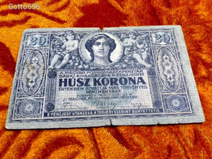1919 -es 20 korona -s bankó Augusztusi Ritkább!!!! (L1010)