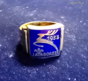 1933 Gödöllő Cserkész Jamboree - Kék zománcos gyűrű