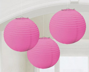 Lampion Pink 20,4 cm 3 db-os szett