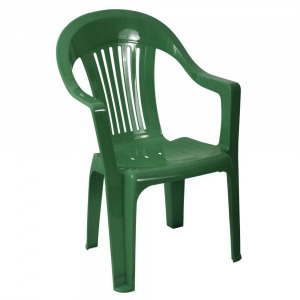 Kerti szék, műanyag zöld, Sole