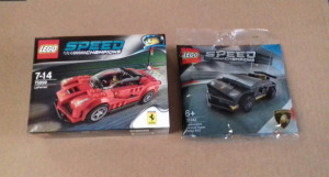 Új -  BONTATLAN Speed Champions LEGO -k:  75899  LAFERRARI + 30342 Lamborghini polybag