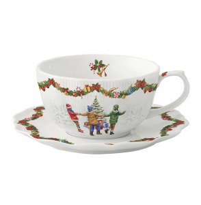 Karácsonyi porcelán teás csésze - 300ml - Christmas Round Dance Kép