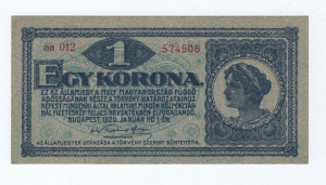 1920 1 korona UNC