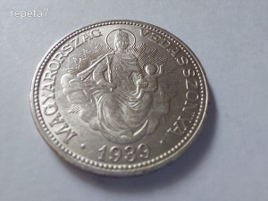 1939 Madonnás ezüst 2 Pengő aUNC.
