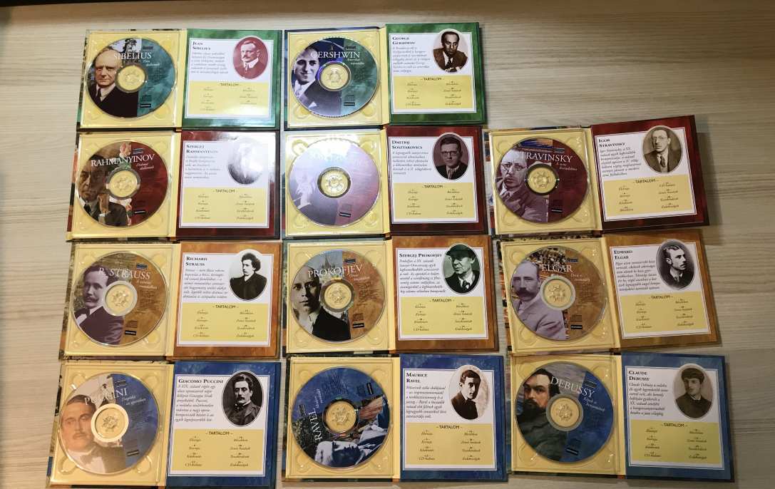 A ZENESZERZÉS KLASSZIKUSAI: MODERN, komolyzenei CD csomag