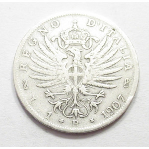 Olaszország, 1 lira 1907 F, 5g835