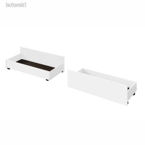 2 darab, kihúzható ágy alatti tároló, fehér, MIDEA