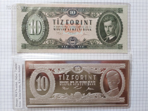 1975 Petőfi ezüst 10 forint 7 uncia proof +forgalmi papír 10 forint UNC.csak500 db.