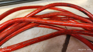 Auto HIFI Eagle High Current OFC DC 10qmm cable piros pozitív kábel 5m