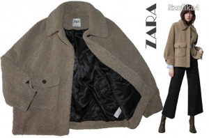 Trendi ZARA  teddy, meleg  rövid kabát  M (meghosszabbítva: 3265954295) - Vatera.hu Kép