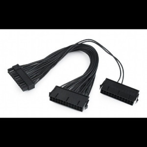 Gembird 24-pin tápkábel hosszabbító 0.3m fekete (CC-PSU24-01) (CC-PSU24-01)