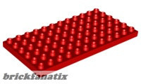 Lego Duplo, Plate 6 x 12, Red