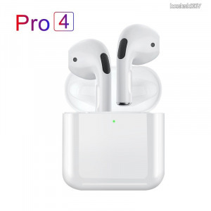 Pro4 TWS Vezetéknélküli Fülhallgató, Töltőtokkal (Fehér)