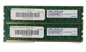 Apacer 4GB (2x2GB) DDR3 1333MHz cl9 memória