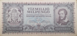 Papírpénz Tízmillió Milpengő 1946 gEF I.