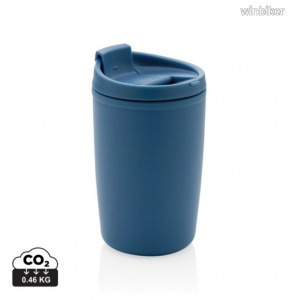GRS újrahasznosított PP pohár felhajtható fedővel kék kulacs BPA FREE kávé tea bögre KIÁRUSÍTÁS 1FT
