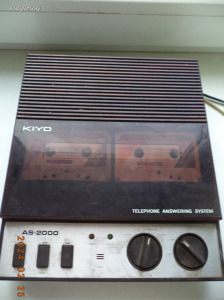 KIYO AS-2000 vezetékes telefon üzenetrögzítő kazettás japán retro