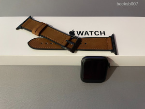 Apple Watch Bőr/Szilikon Szíj 42/44/45mm