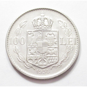 Románia, 100 lei 1938 EF+
