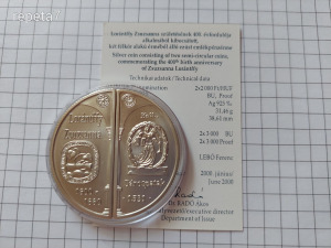 2000. Lórántffy Zsuzsanna ezüst2x2000 forint UNC