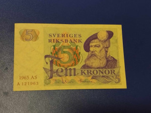 Svédország  5 korona  1965  EF
