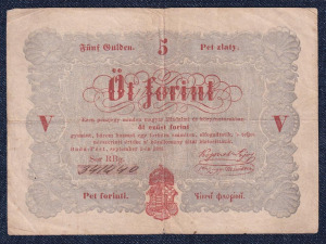 Szabadságharc (1848-1849) Kossuth bankó 5 Forint bankjegy 1848 (id51250) Kép