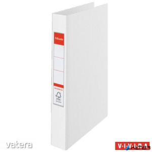 Gyűrűs könyv, 2 gyűrű, 42 mm, A4, PP, ESSELTE Standard, Vivida fehér