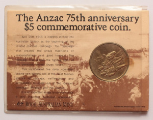 Ausztrália 5 dollár 1990 Anzac - tokban