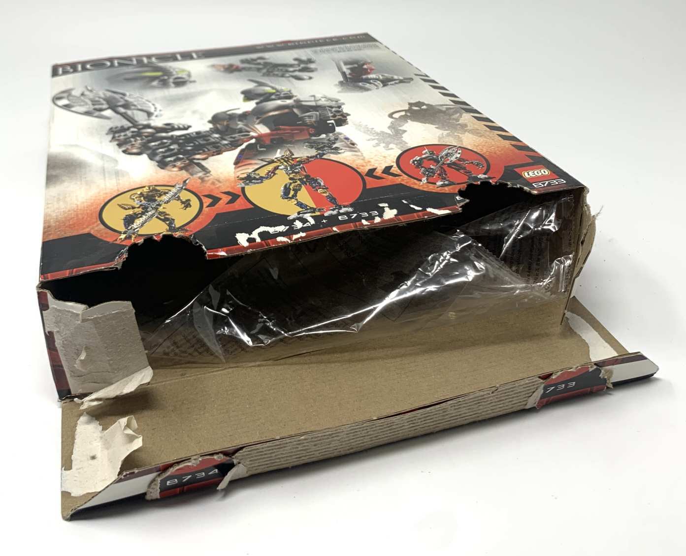 Lego Bionicle 8733 Axonn régi építő játék; Lego Technic Star Wars droid 8002 doboza! 1Ft NMÁ