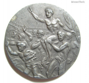,1948-as Londoni olimpia emlékérme, 4cm-es, fém - Vatera.hu Kép