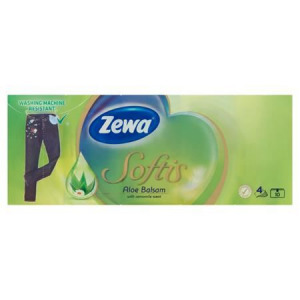 Zewa Softis papír zsebkendő 10x9db aloe balsam (53521-00) (Z53521-00)