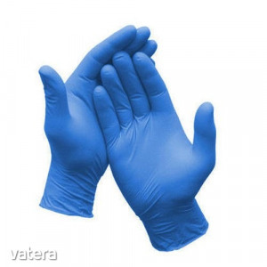 Blue Nitrile púdermentes eldobható gumikesztyű kék színben 200db-os S méret